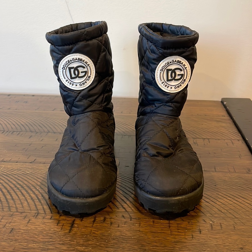 Dolce & gabbana black ankle winter boots